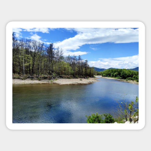 Saco River, White Mountains, New Hampshire, US Sticker by allthumbs